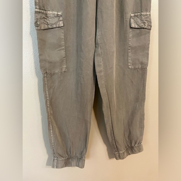 Mododoc Womens Beige Soft Comfy Cargo Joggers Pockets Size S NWT - Picture 5 of 15